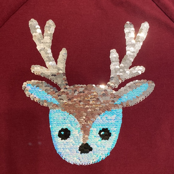 Cat & Jack Reindeer Flip Sequin Shirt - Picture 3 of 4